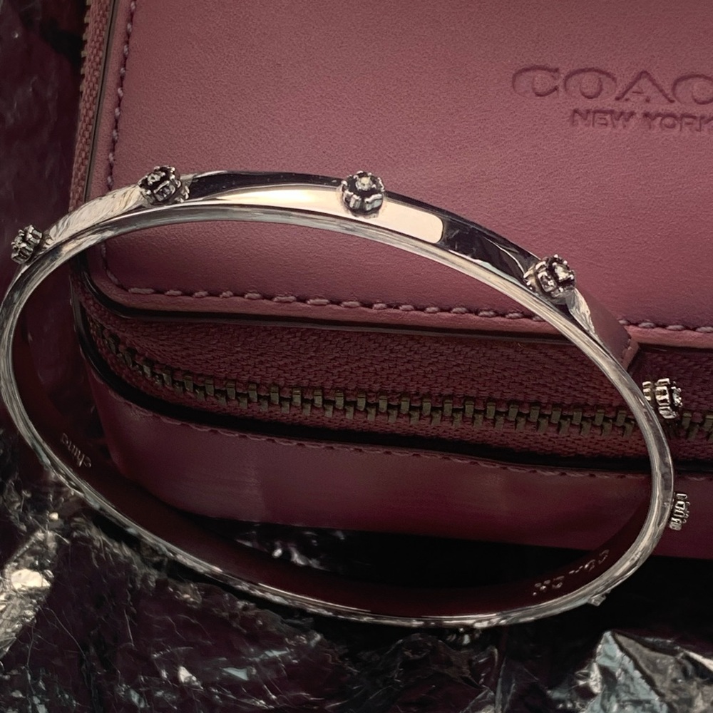Coach Women's Tea Rose Bangle Bracelet